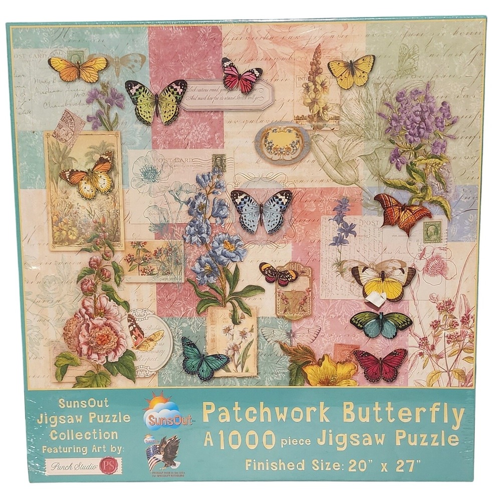 Sealed Patchwork Butterfly Jigsaw Puzzle 1000 Piece Adult